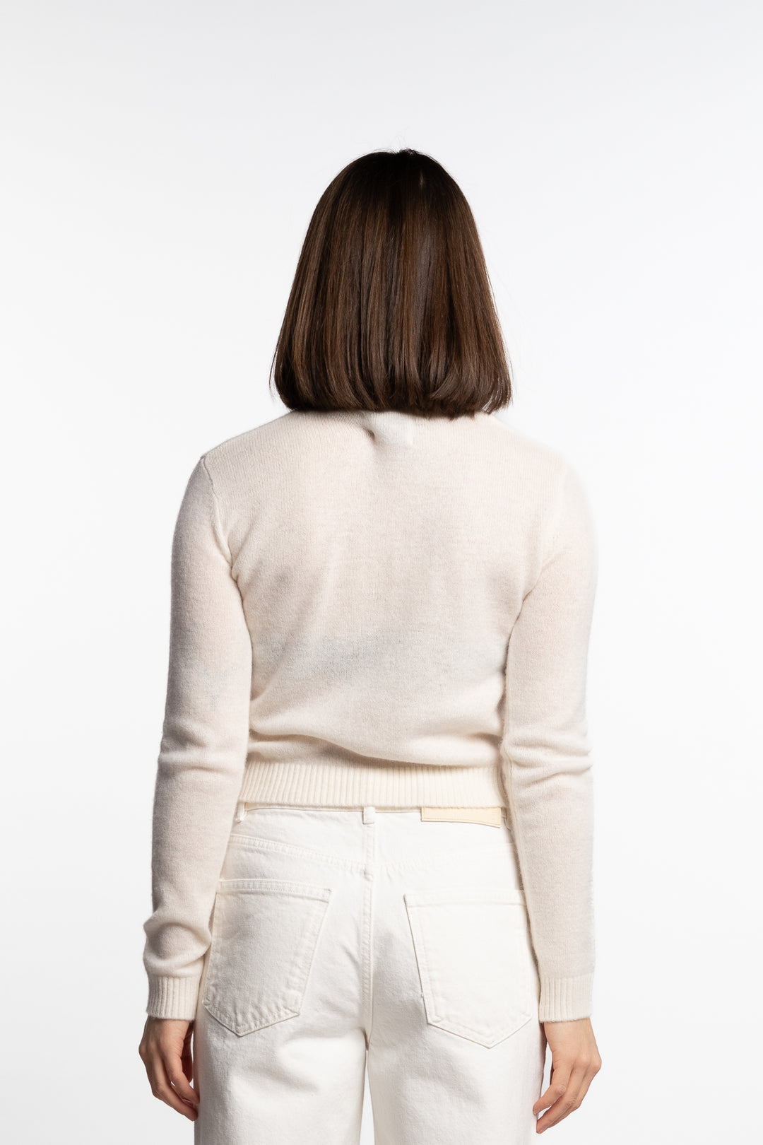 W. Cashmere Cardigan- Ecru