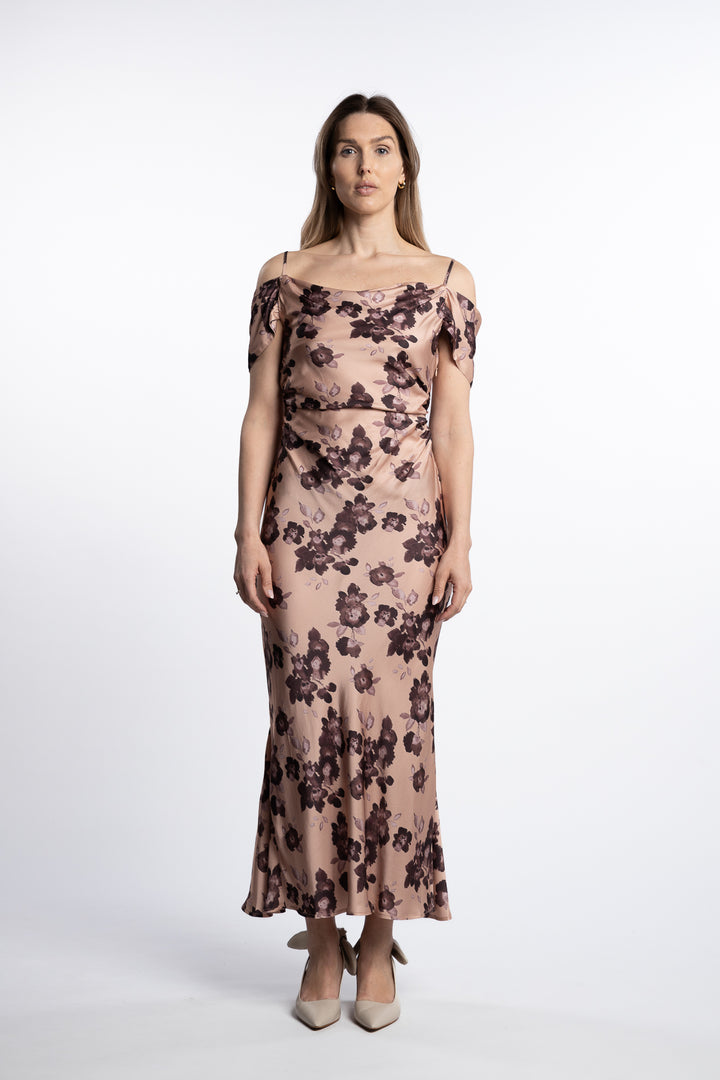 Lyra Dress- Terracotta Floral