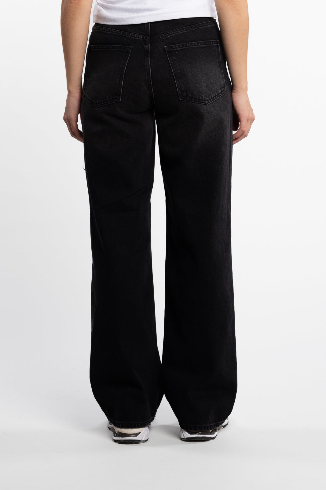 W Wide Jeans- Black Washed