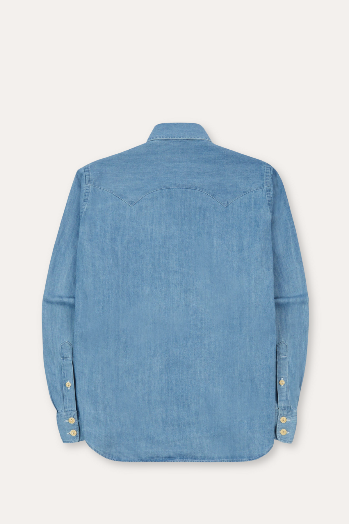 Denim Two-Pocket Western Shirt Bleach Wash