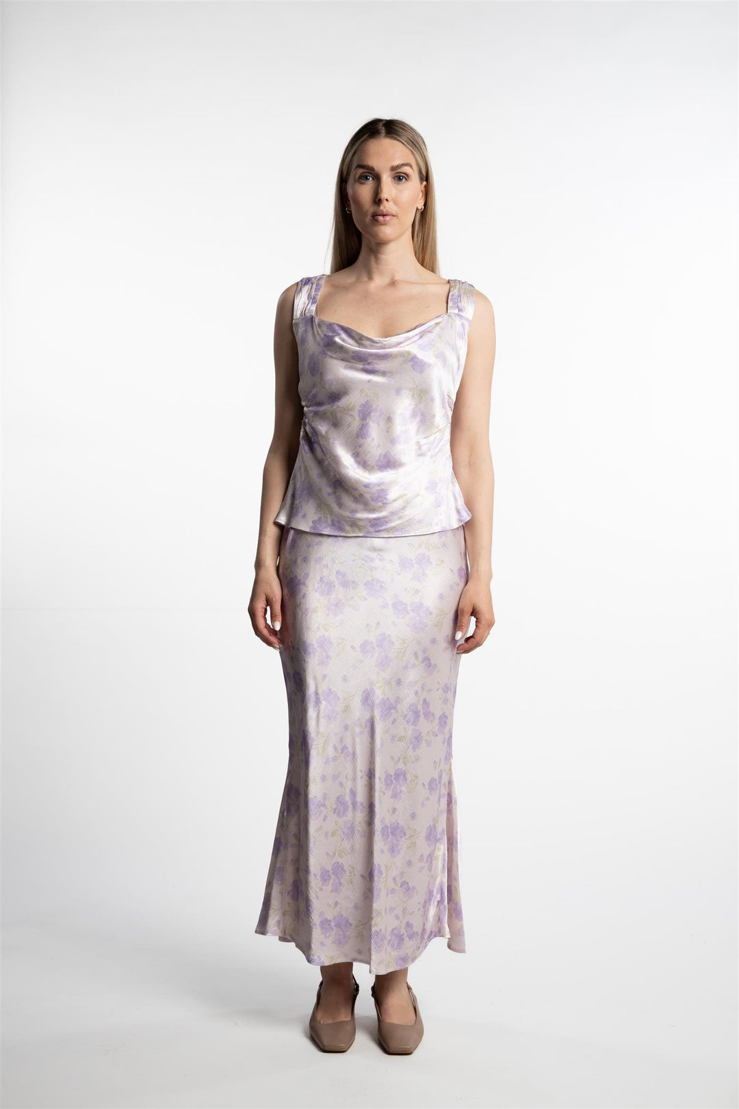 Sirina Top- Lilac Jasmine Print