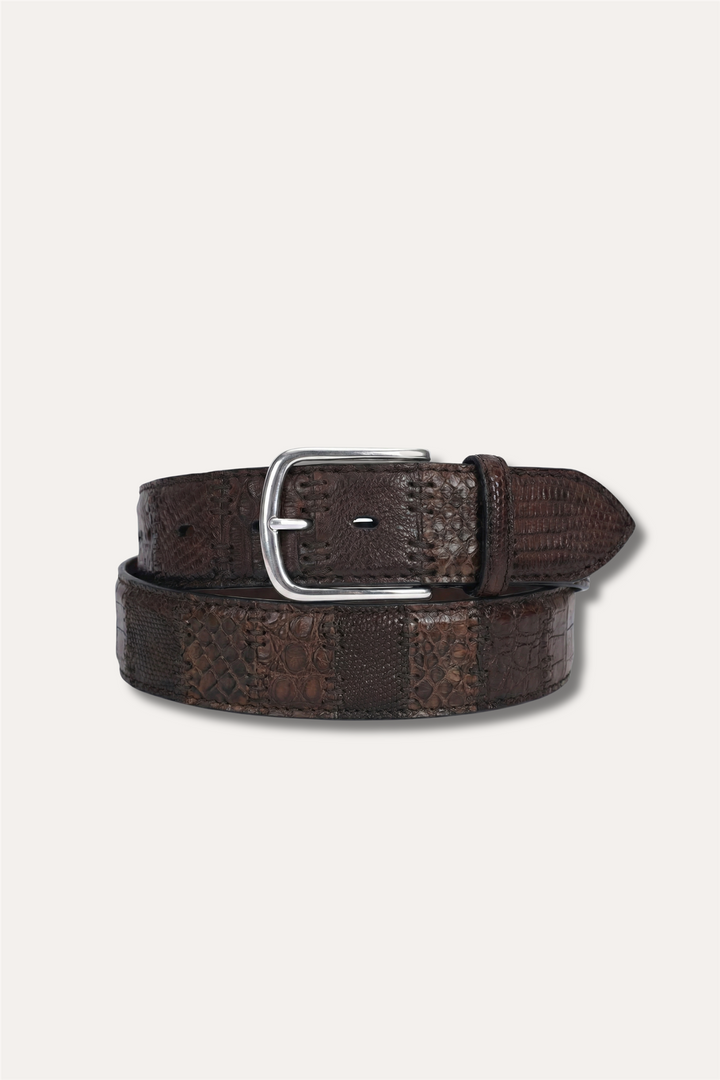 Crocodile/Lizard/Snake Leather Belt Brown