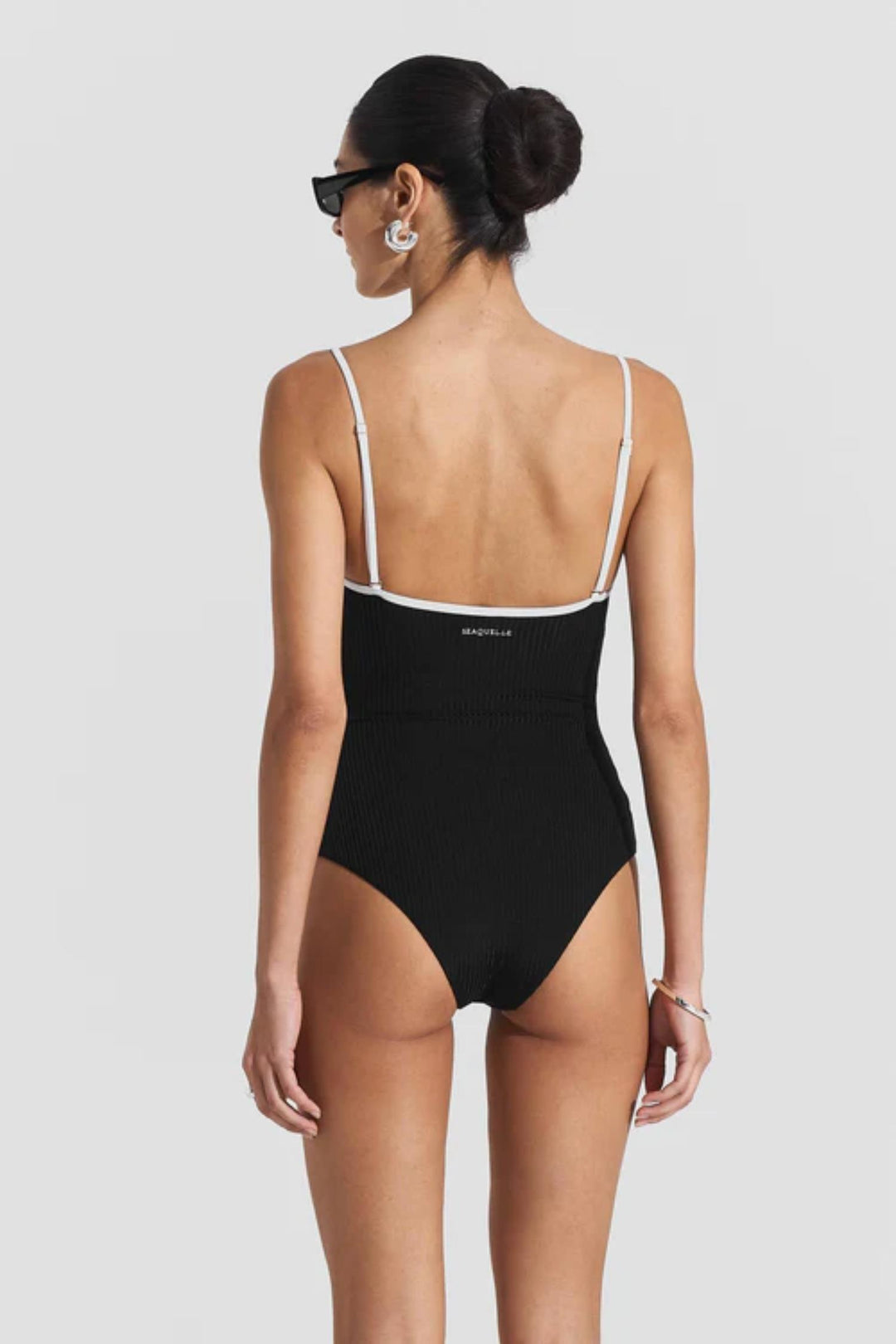 New Ribbed Swimsuit- Black