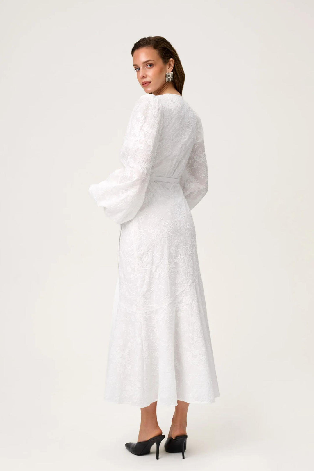 Portofino Maxi Dress- White Embroidery