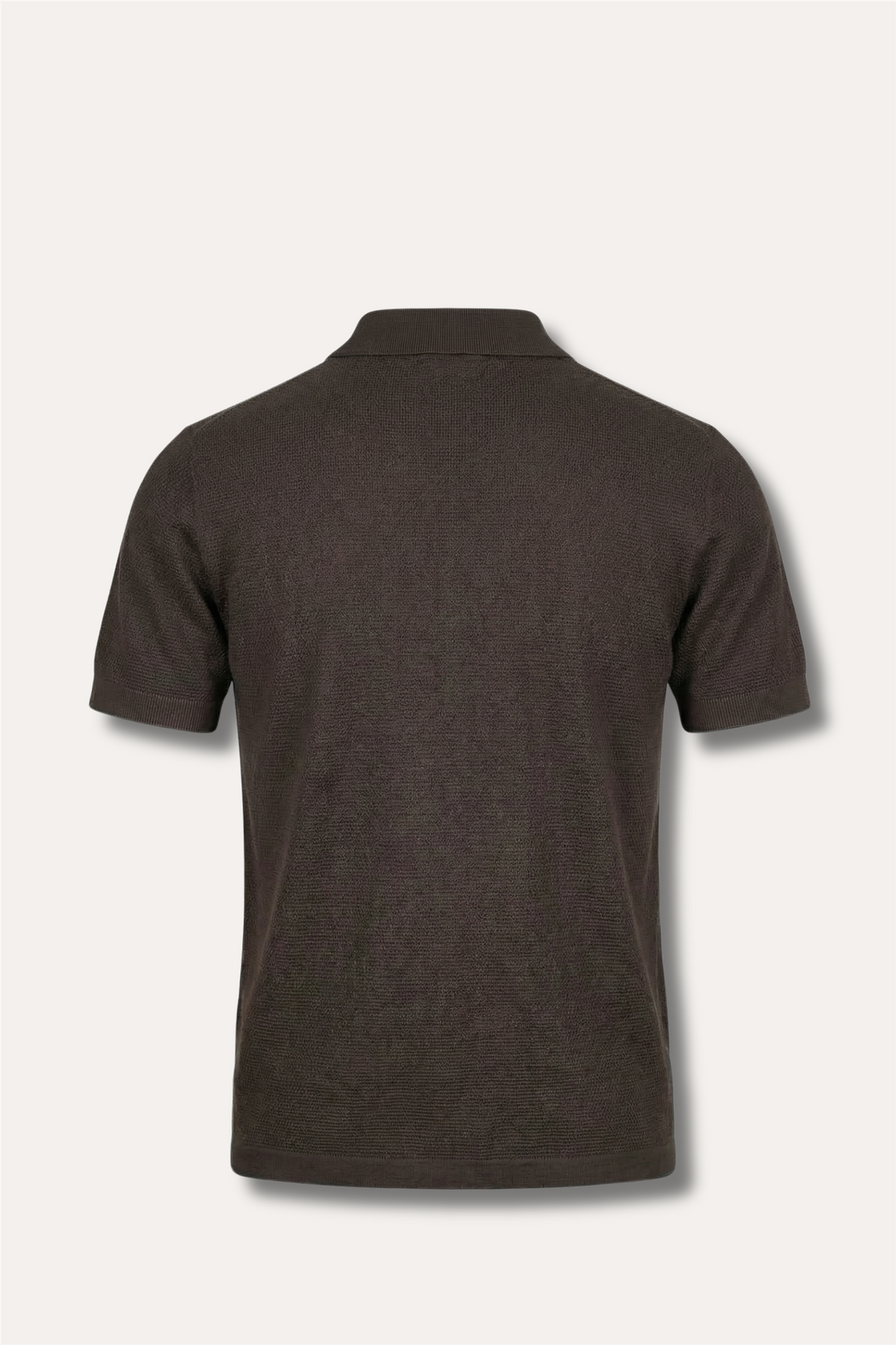 Structured Cotton Polo Brown