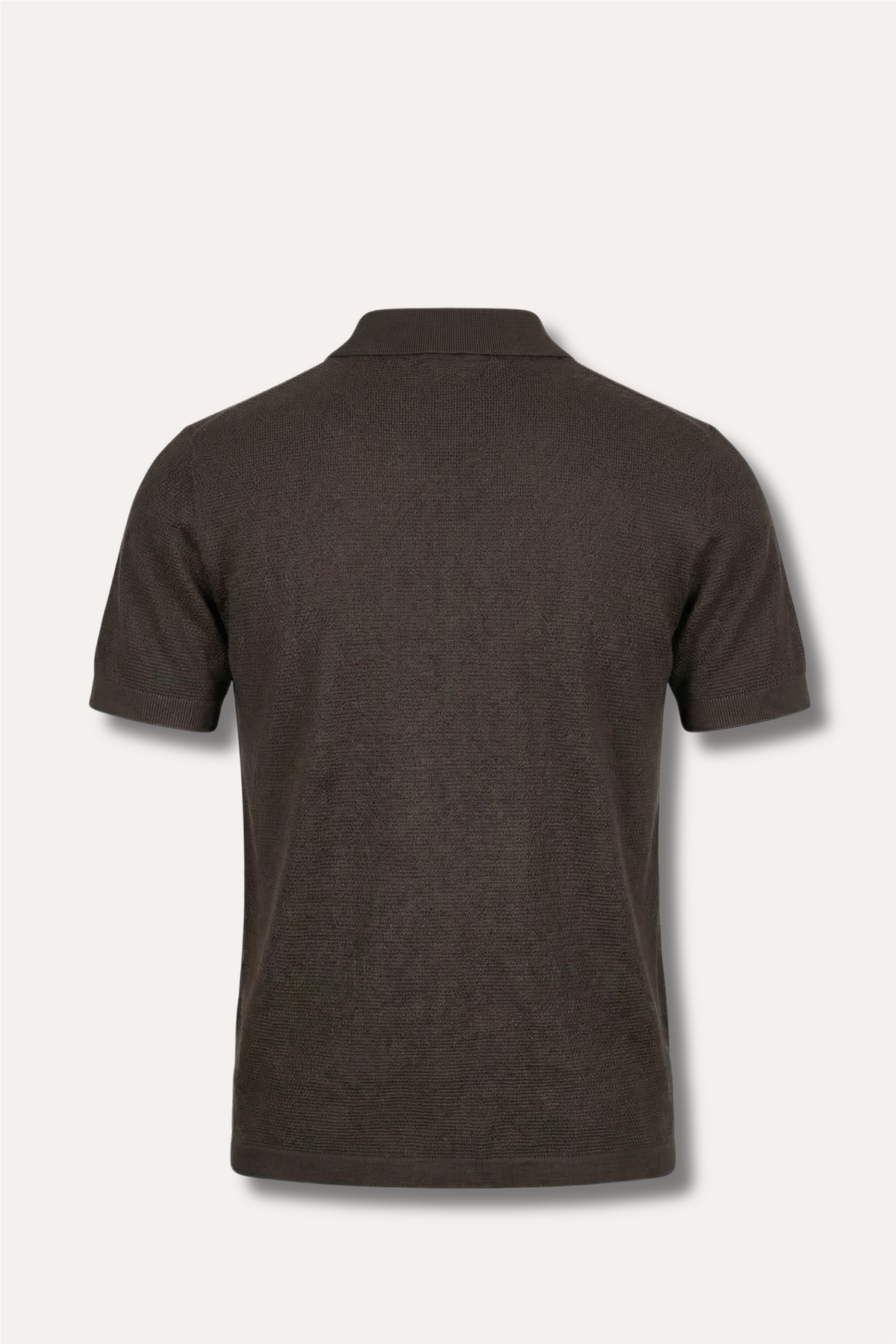 Structured Cotton Polo Brown