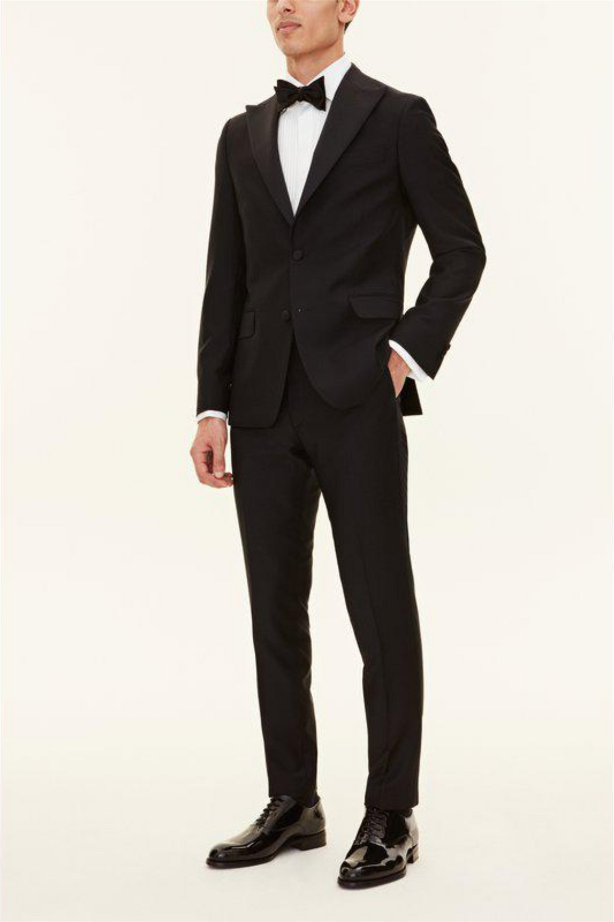 Elder Slim Fit Tuxedo Blazer Black
