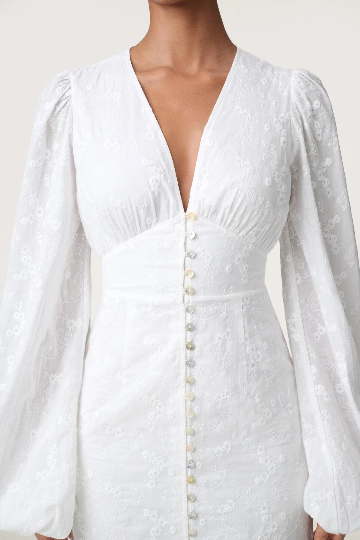 Positano dress- White Embroidery