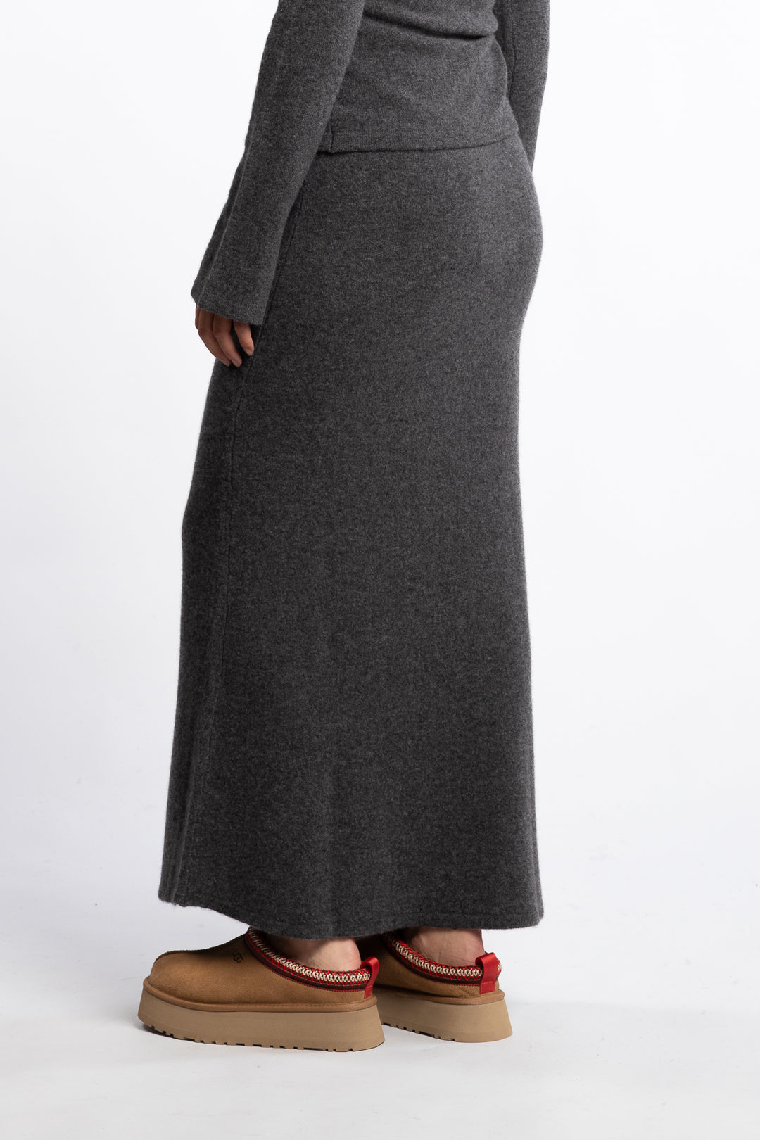 Jana Knit Skirt - Dark Grey Melange
