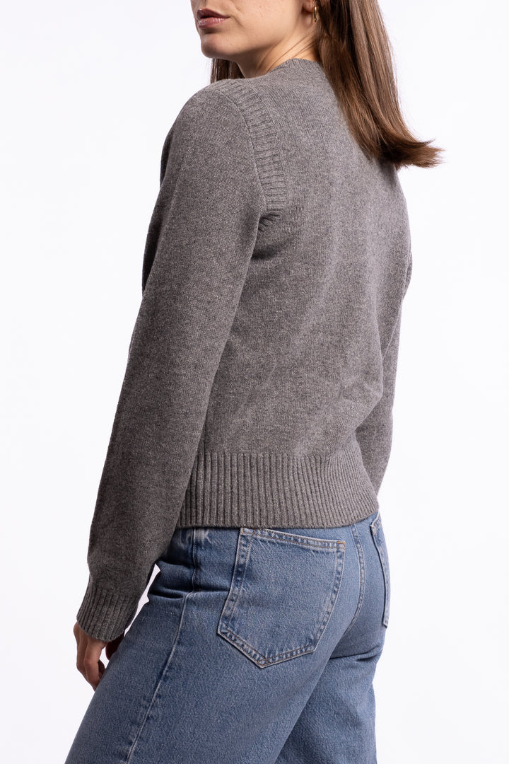 Saelif Short Cardigan 15010 - Dark Grey Mel.