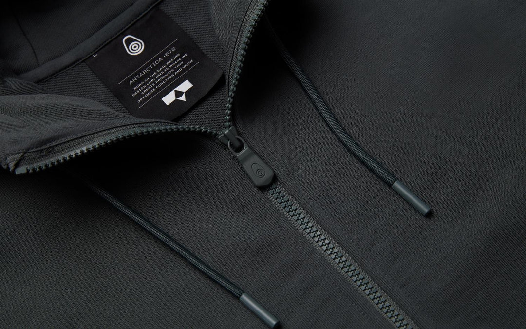 Drift Terry Zip Hood Aurora Green