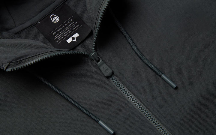 Drift Terry Zip Hood Aurora Green