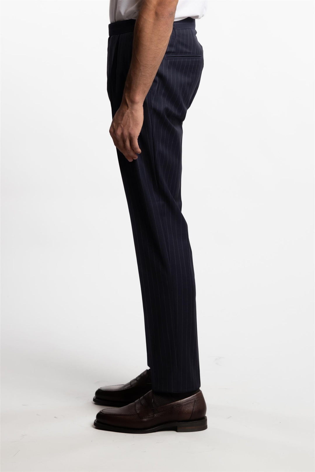 Pisa Trousers Navy Pinstripe