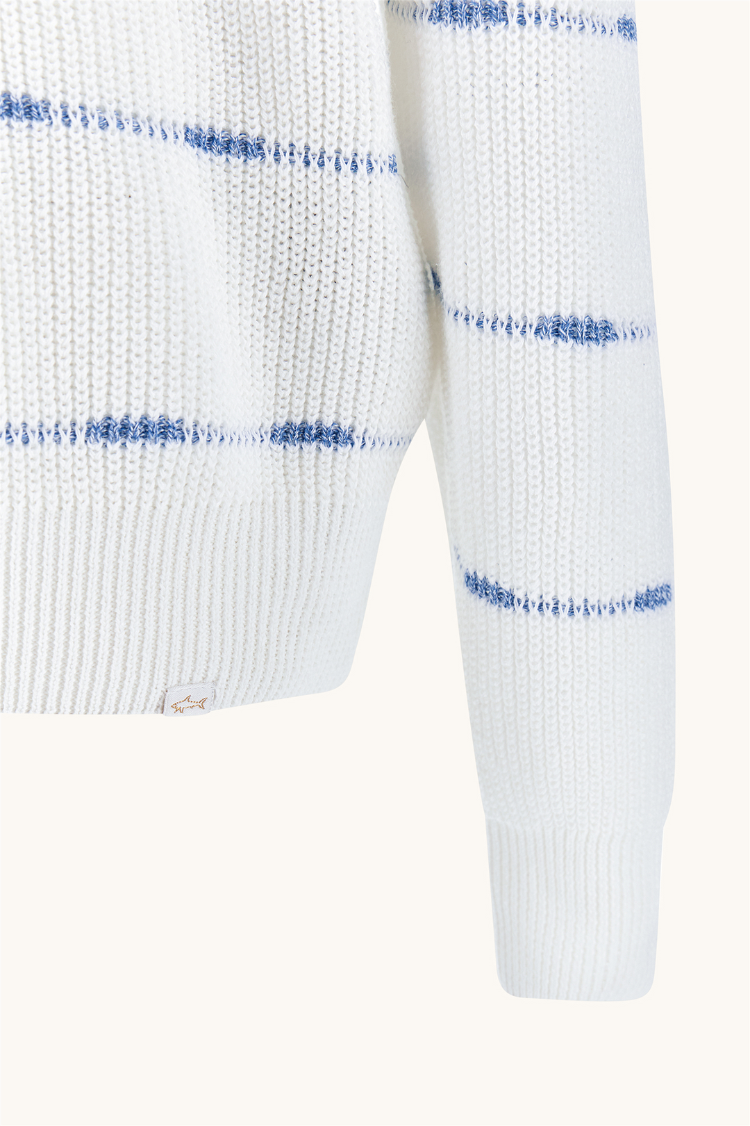 Crew-Neck Sweater Linen/Cotton Urukai With Striped Pattern