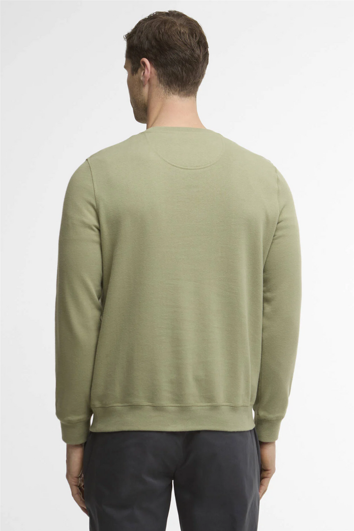 Pique Applique Crew Sweatshirt Laurel Green