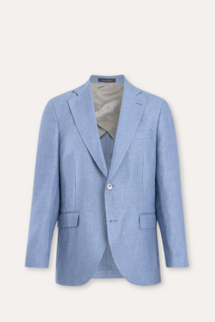 Ferry Soft Regular Fit Linen Blazer Blueberry Blue