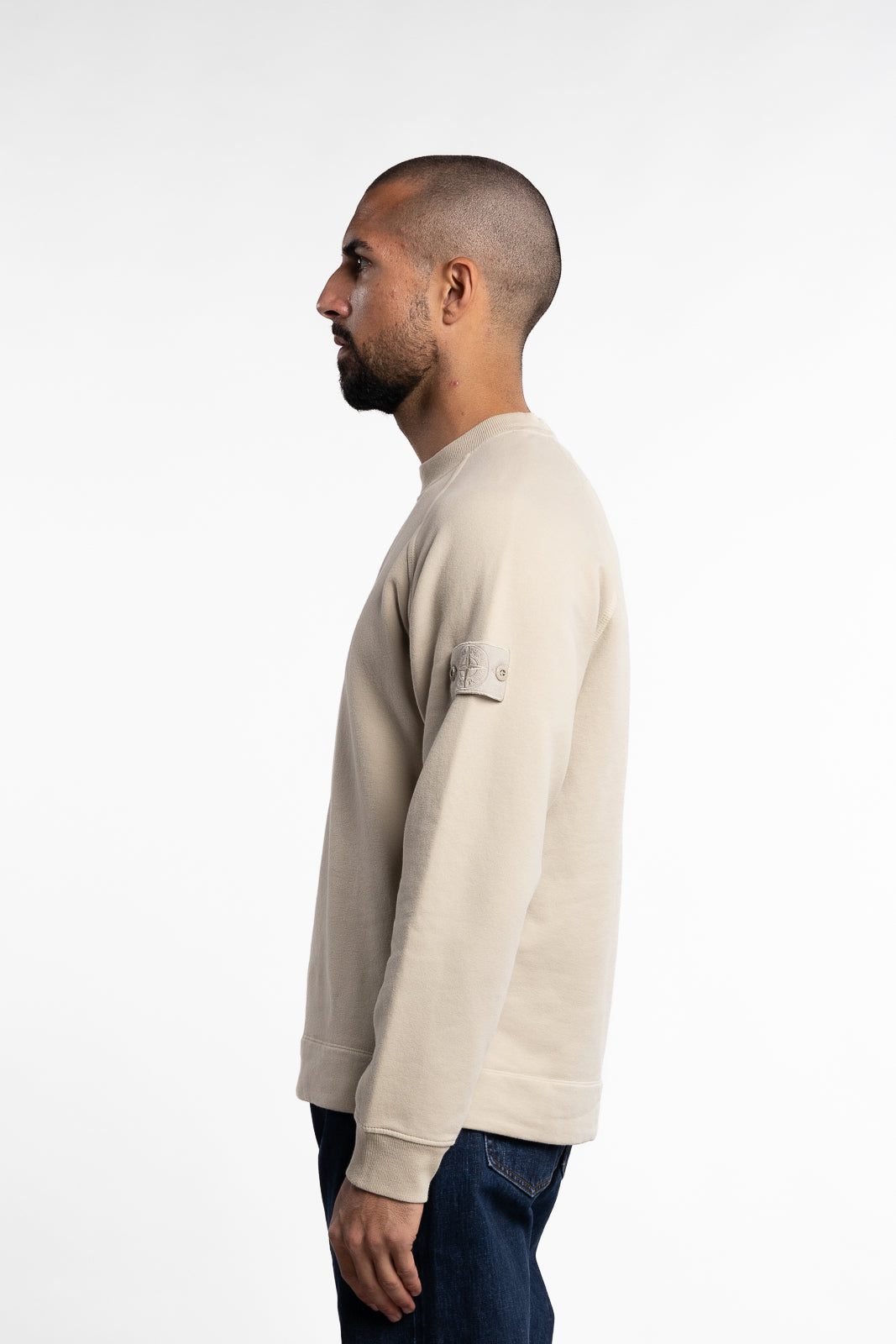 Ghost Cotton Crew Neck Jersey Beige