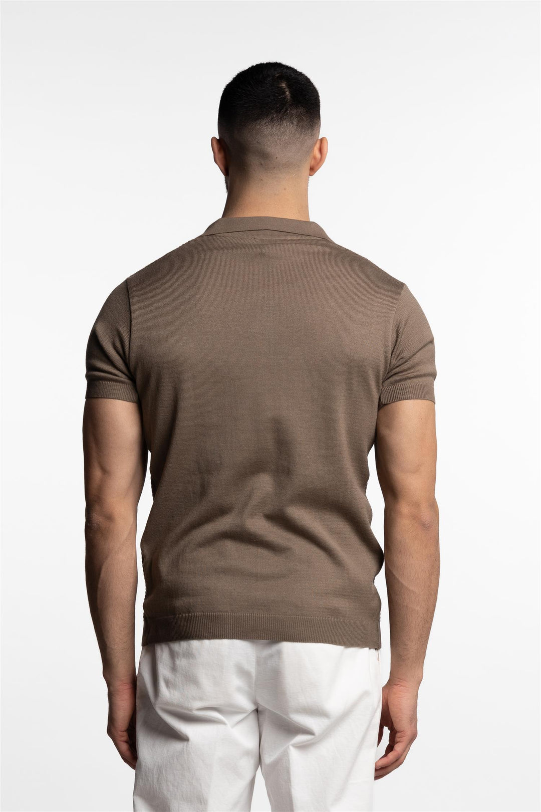 Cotton Polo T-Shirt Beige