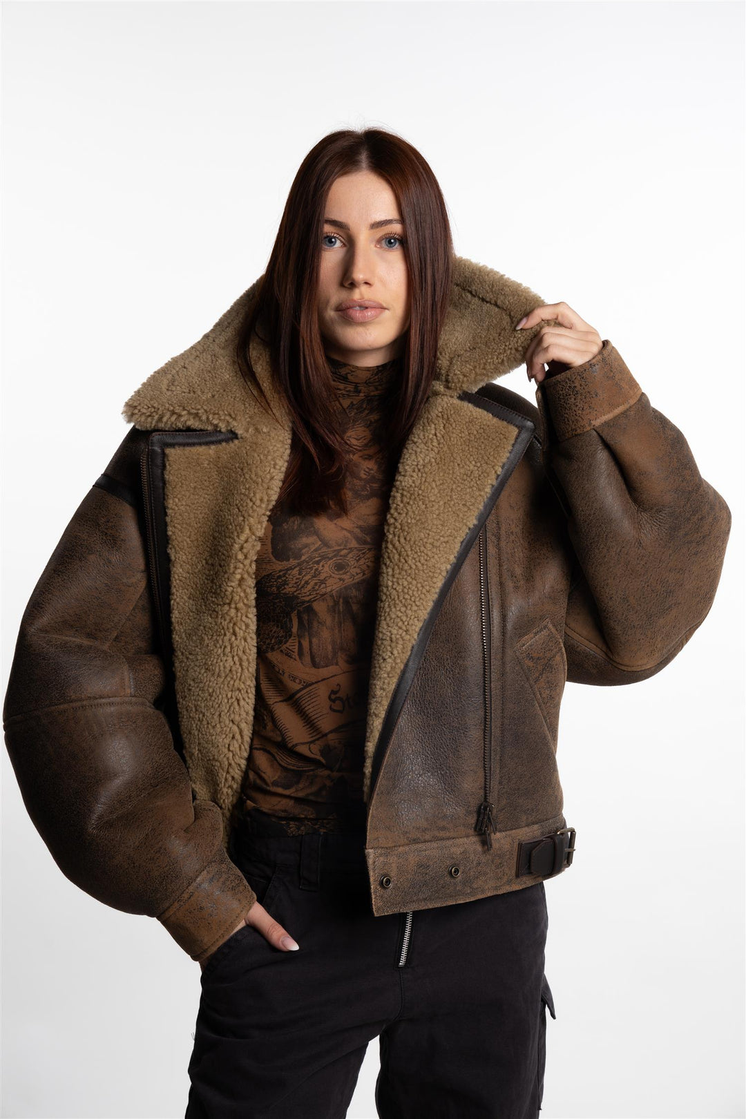 Shearling Jacket- Brown