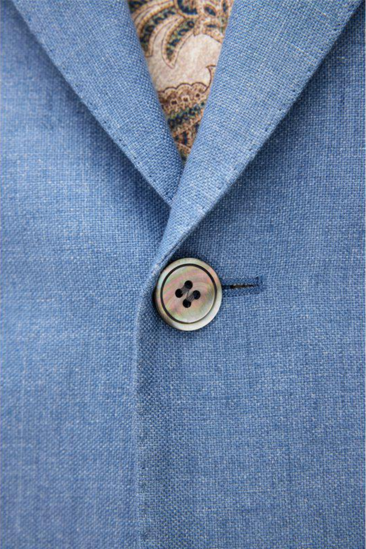 Ferry Soft Regular Fit Linen Blazer Blueberry Blue