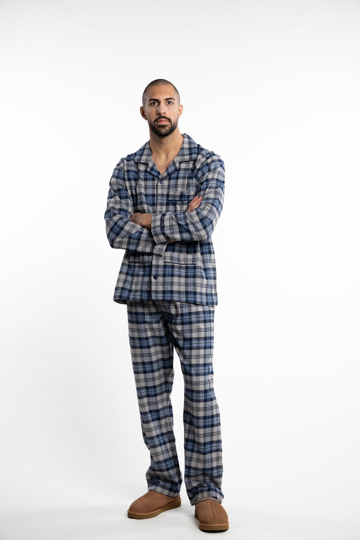 Checkered Flannel Pyjama Blue