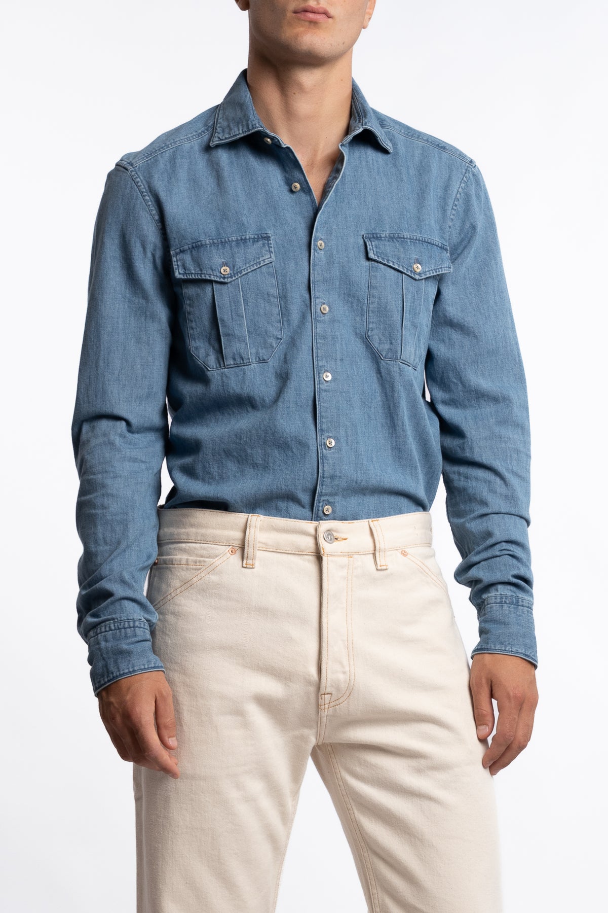 Slimline Blue Denim Shirt