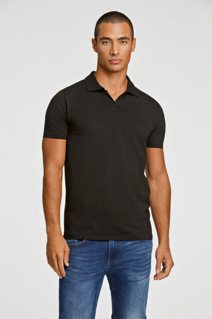 Stretch Polo Shirt S/S Black