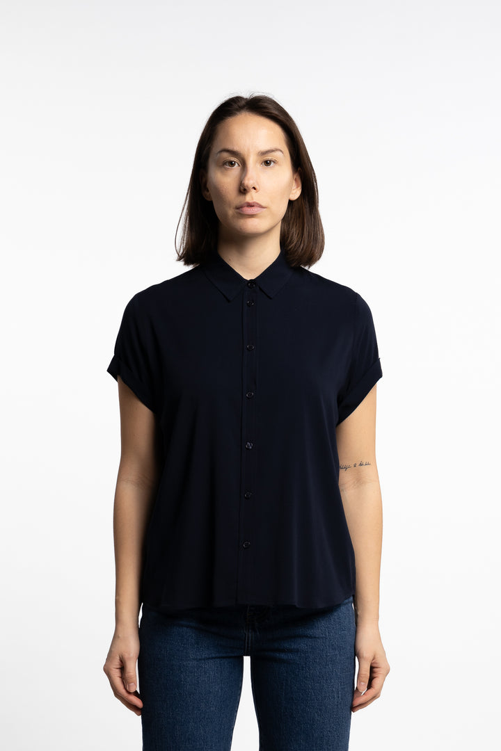 Majan ss shirt 9942- Dark Sapphire