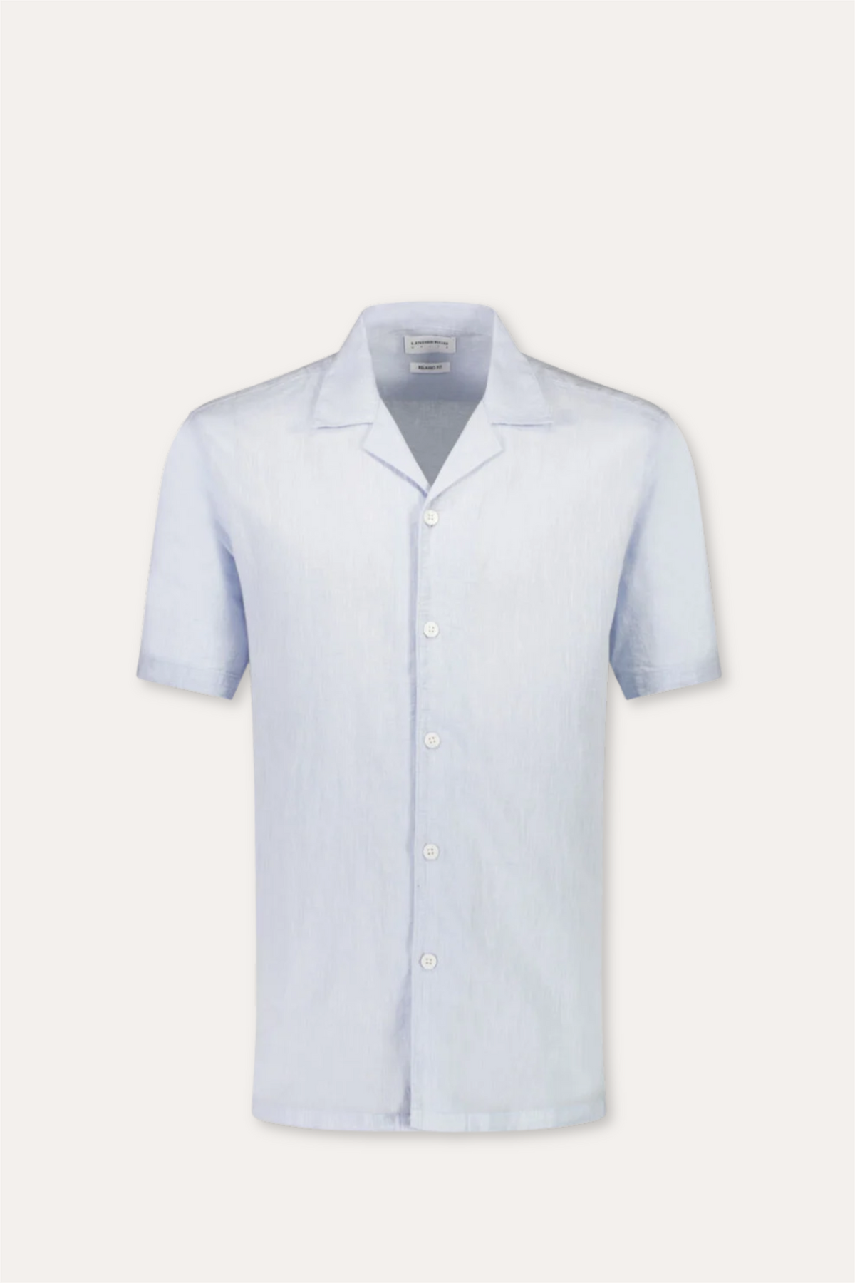Casual Linen Blend Resort S/S Light Blue