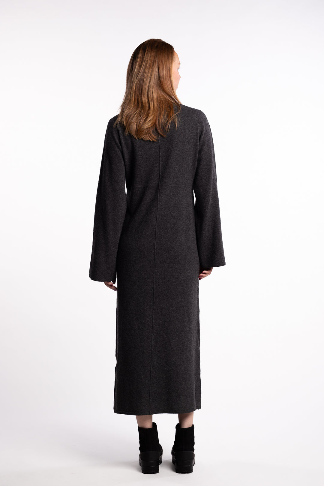 Turtleneck Touloun Maxi Dress- Graphite