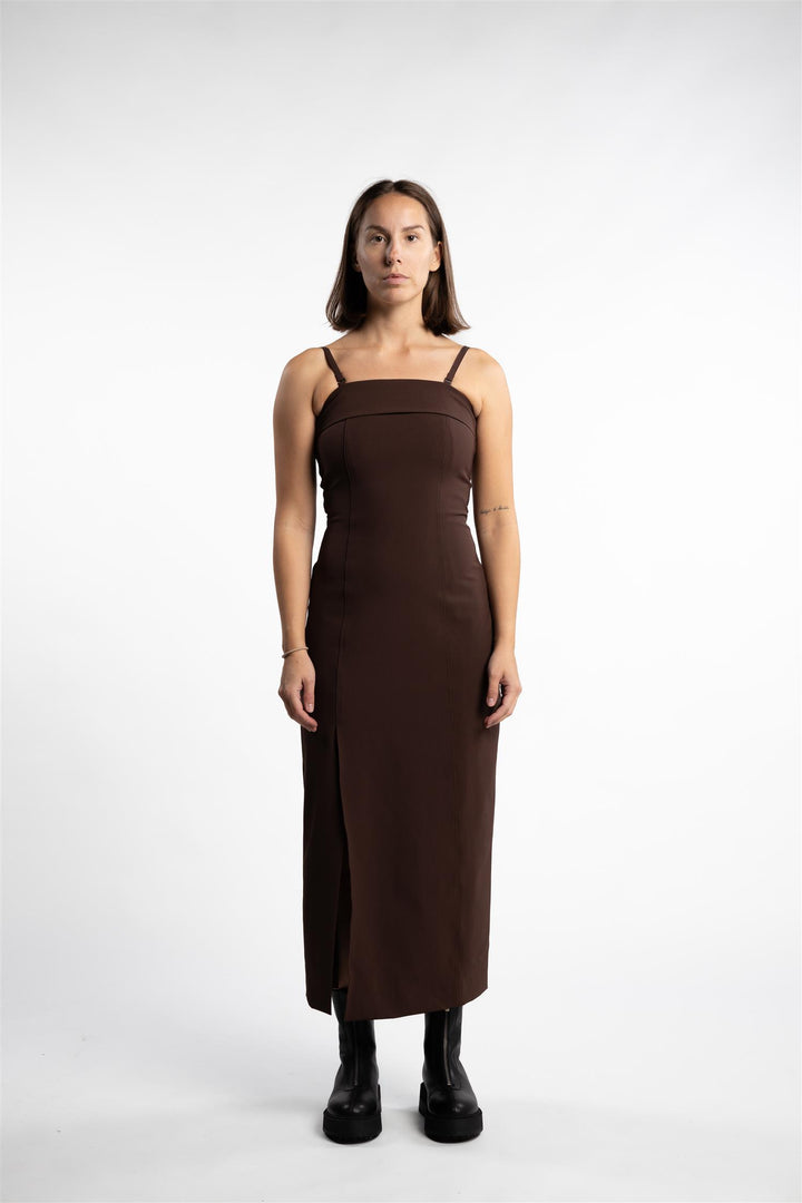 Shelly Tube Dress- Brown