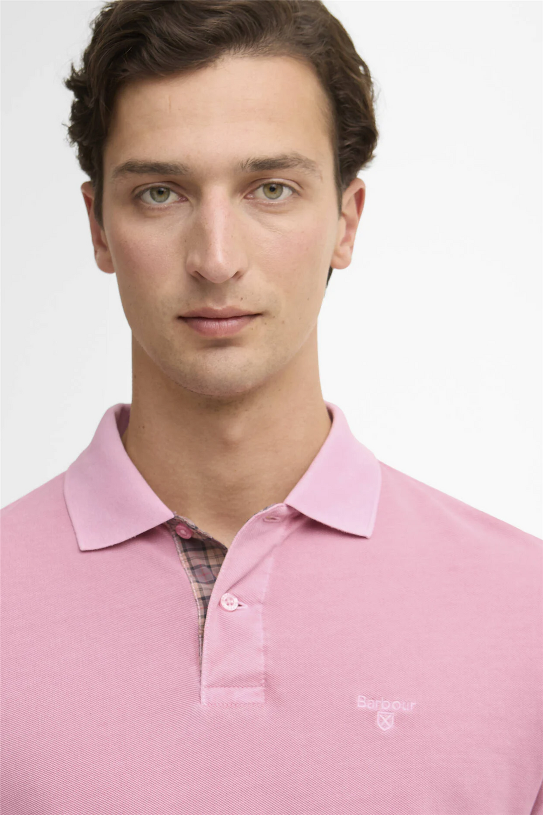 Tartan Polo Washed Pink