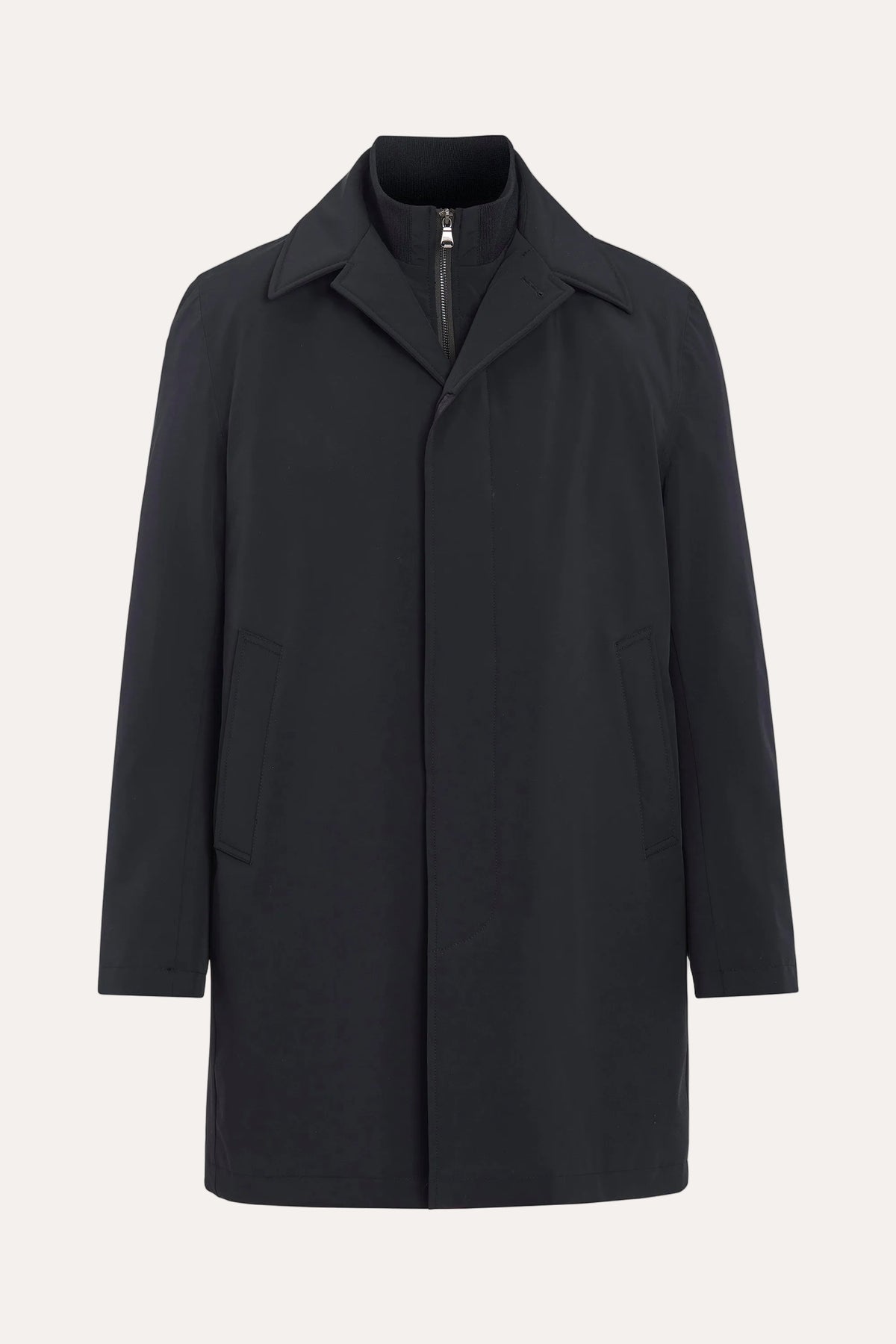 Zipped Padded Car Coat Navy - packshot