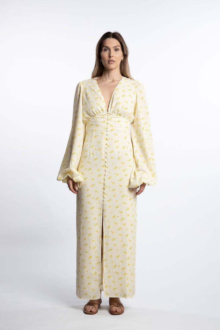 Positano dress- Pastel Yellow