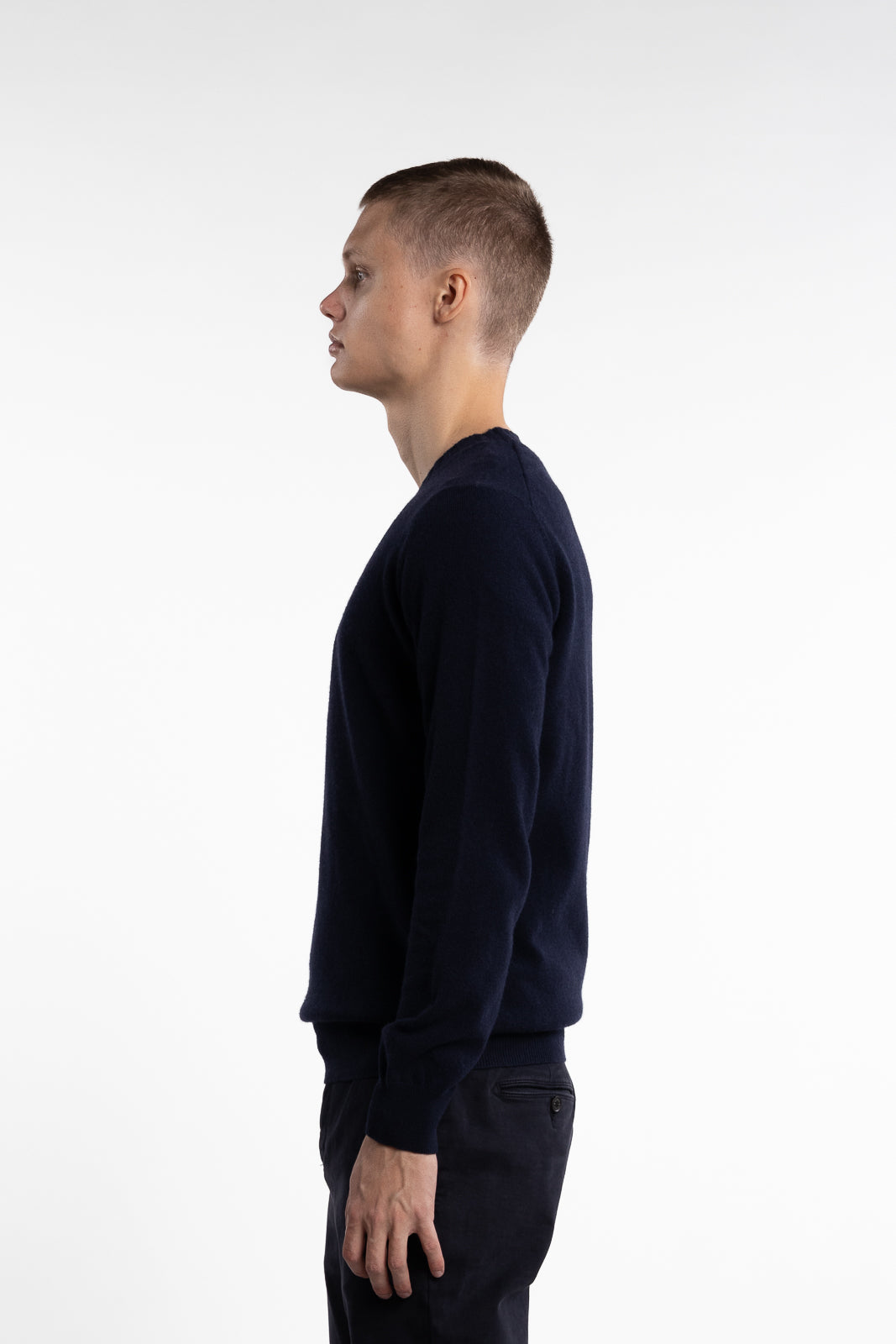 Como Wool/Cashmere Roundneck Navy