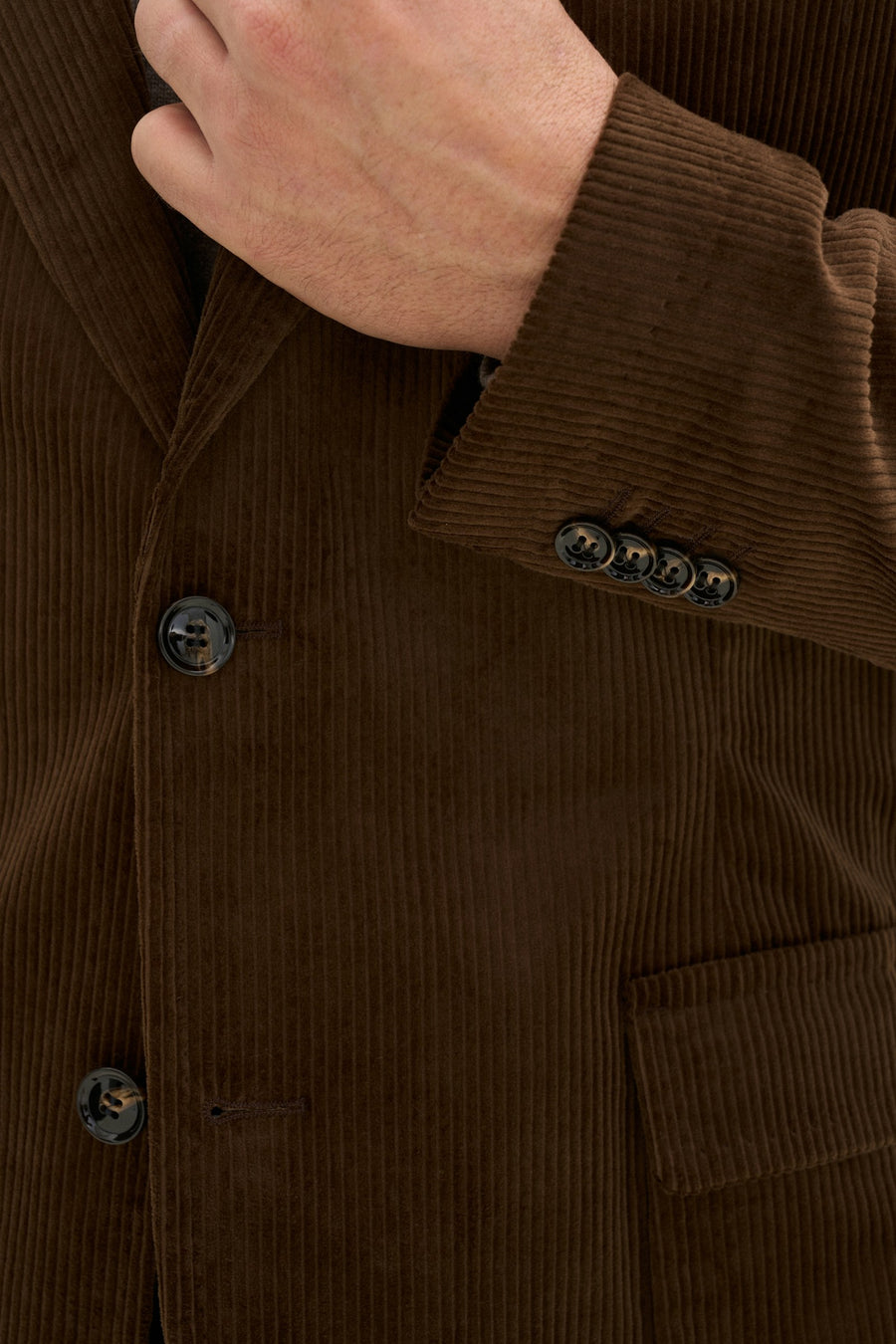 Fridolf Patch Blazer Brun - detalj
