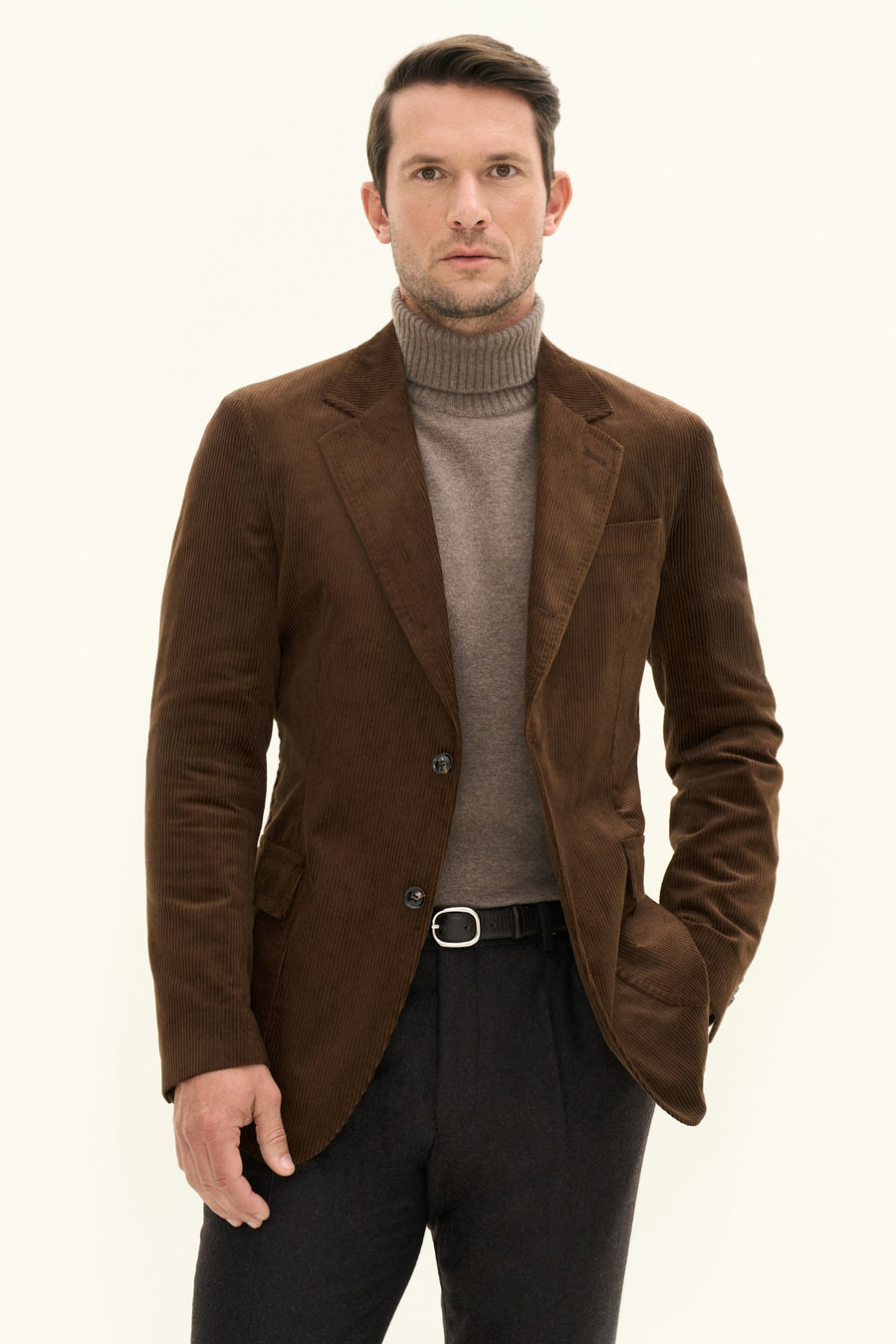 Fridolf Patch Blazer Brun - modellbilde
