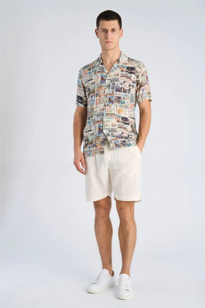 AOP Vintage Shirt S/S White