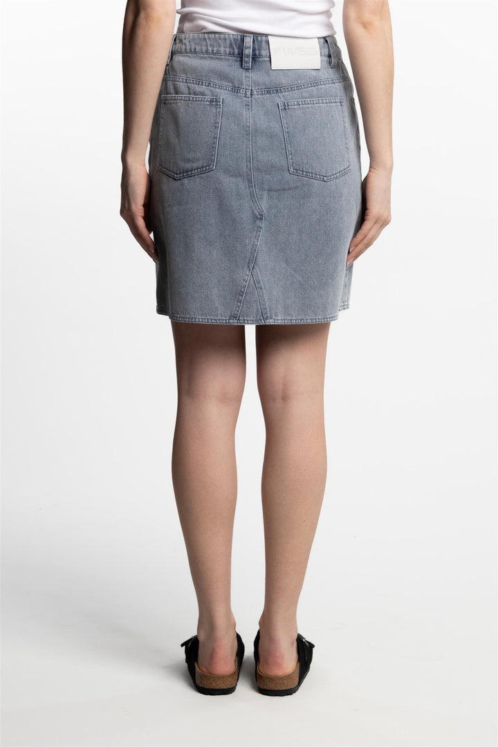 Salt Denim Skirt- Washed Denim Blue