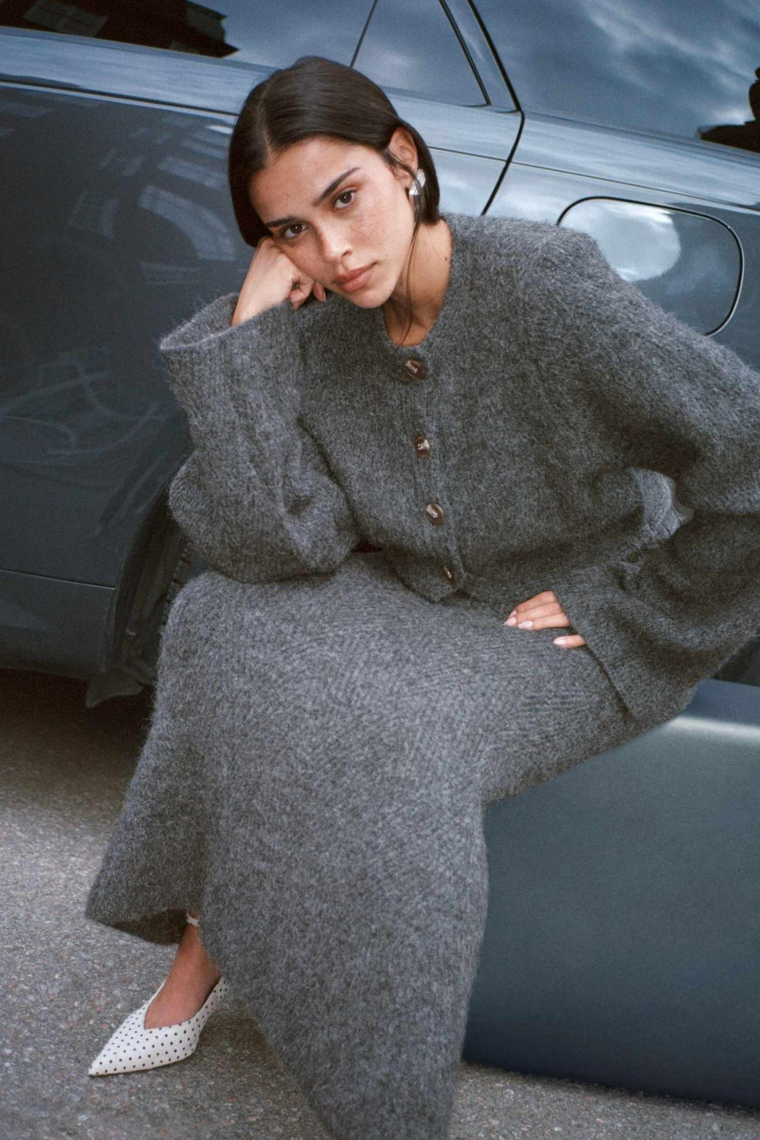 Cessole Cardigan- Dark Grey