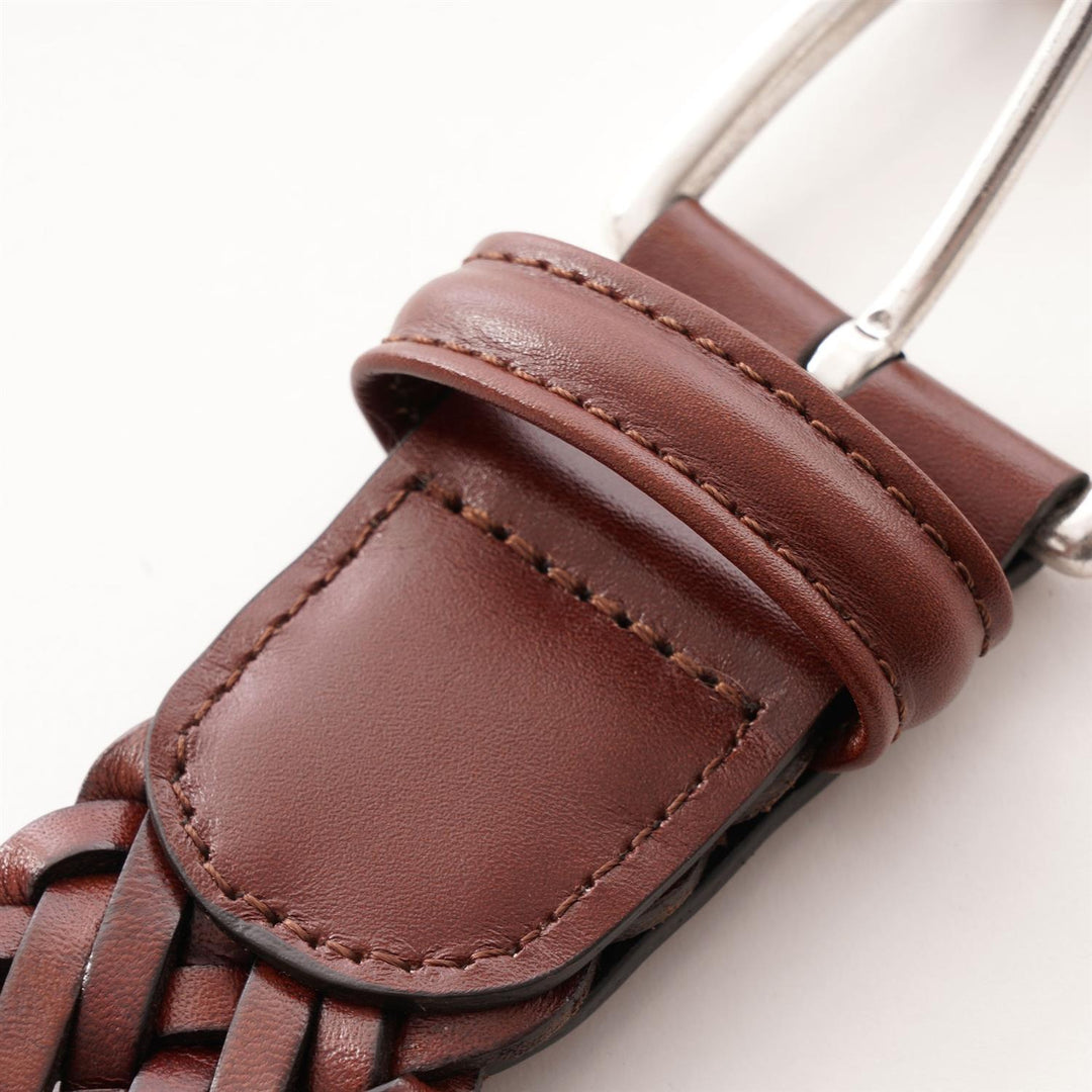 Leather Calf Braided Brown