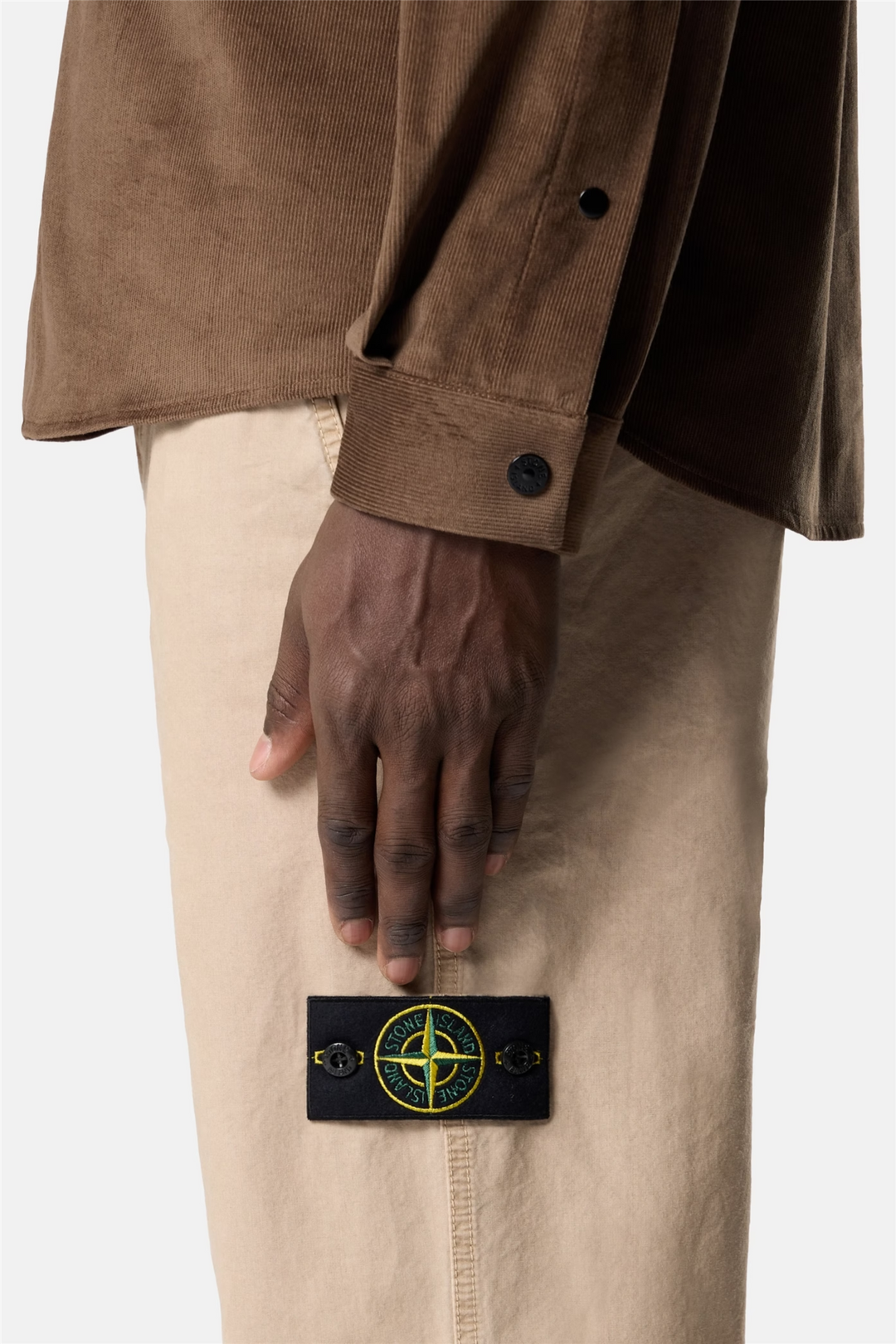 3100044 Regular-fit chino trousers Brushed Organic Cotton Canvas 'Old' Effect Beige