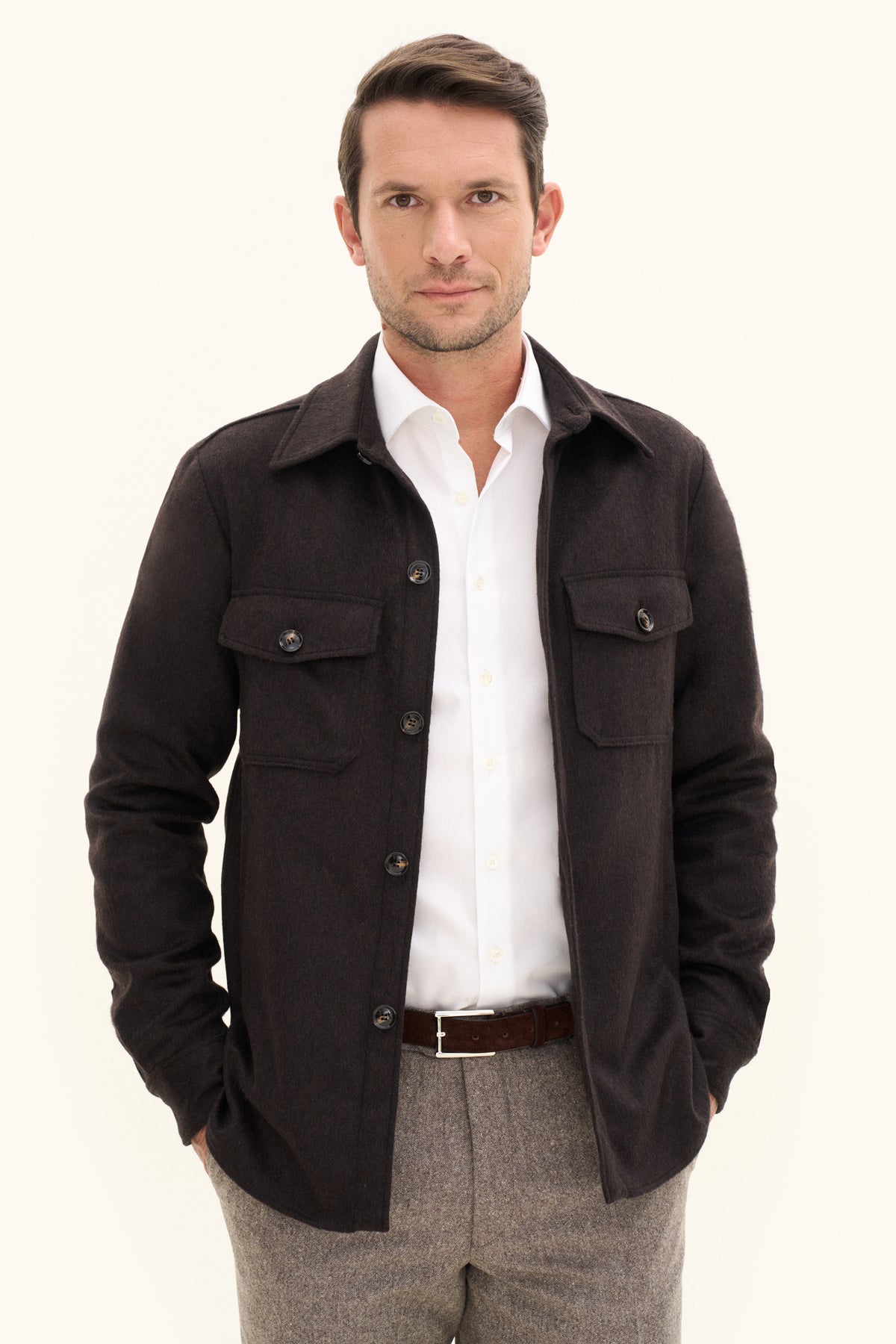 Maverick Shirt Jacket Dark Brown