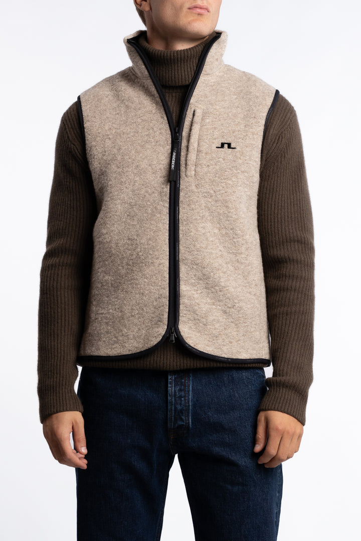 Duncan Wool Fleece Vest Moonbeam