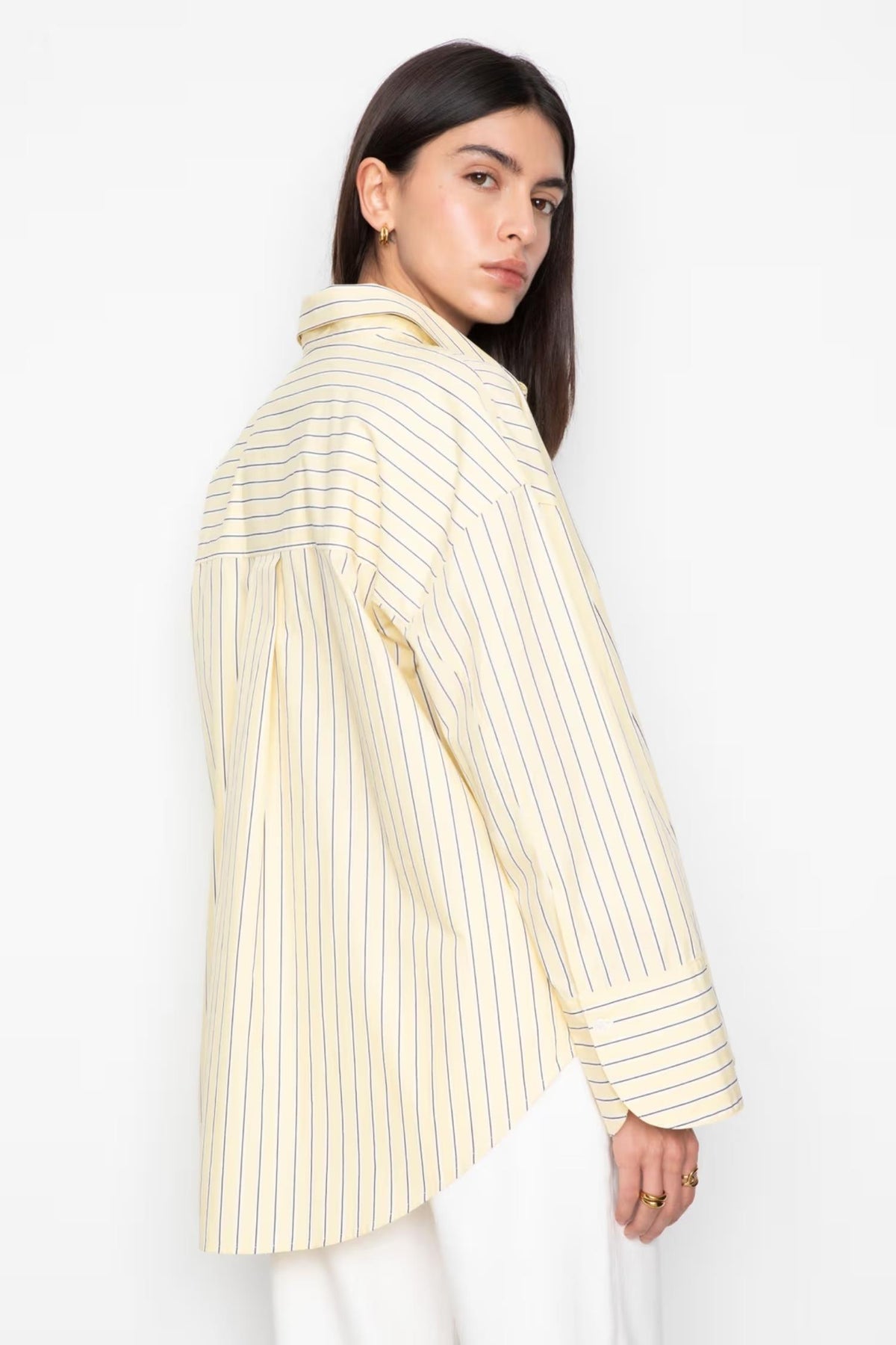 Nell shirt - 0012 Light yellow stripe