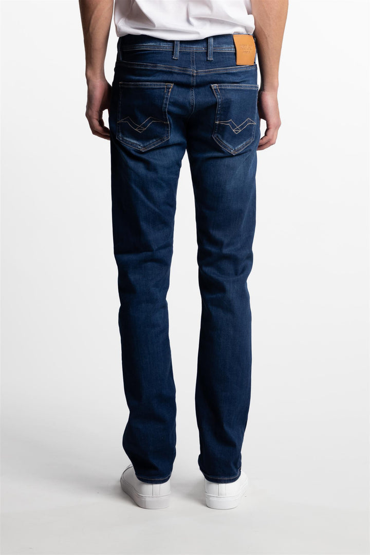 Grover Straight Fit Hyperflex Red Cast Indigo Denim