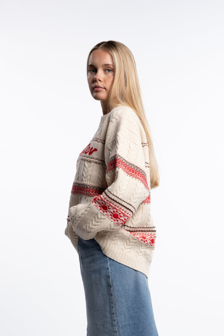Holzweiler Logo Sweater- Red Mix