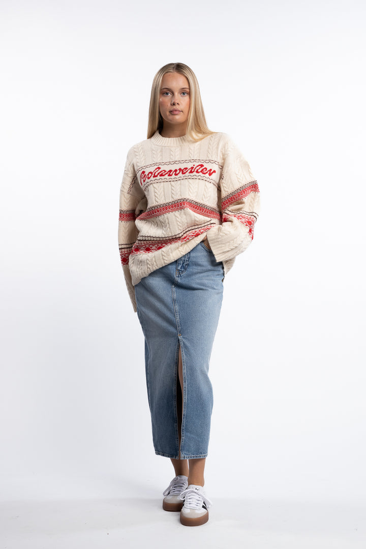 Holzweiler Logo Sweater- Red Mix