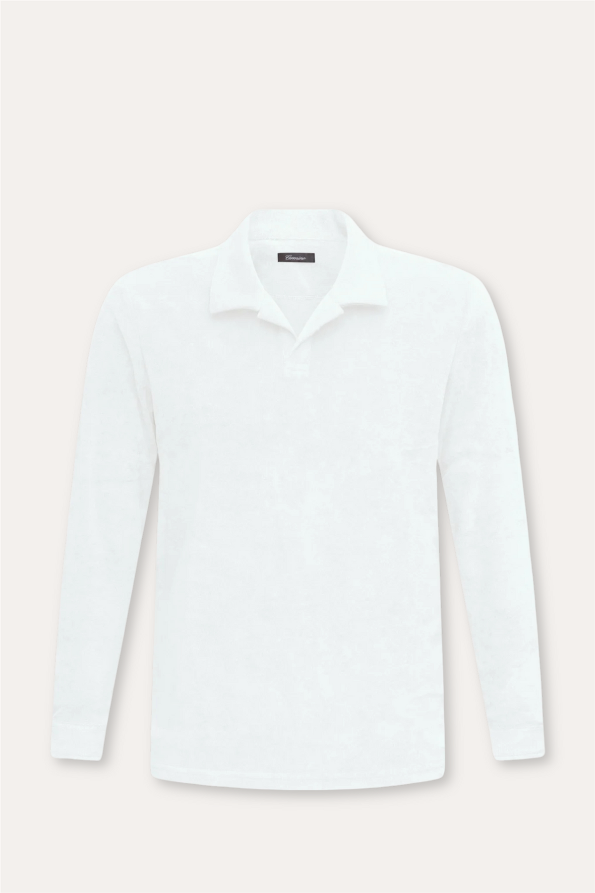 Riviera Terry Polo Long Sleeve White