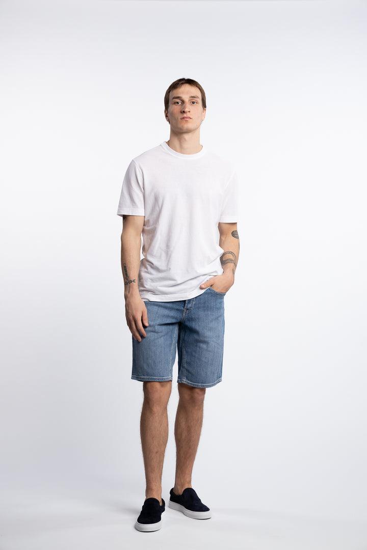 Grover Regular Fit Cotton/Stretch Shorts Light Blue